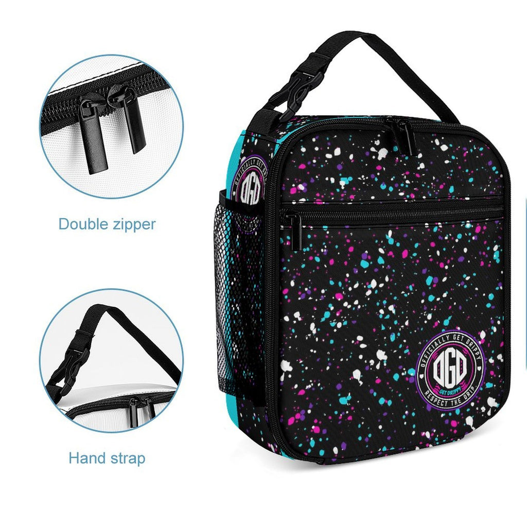 Paint Splatter Portable Insulated Lunch Bag