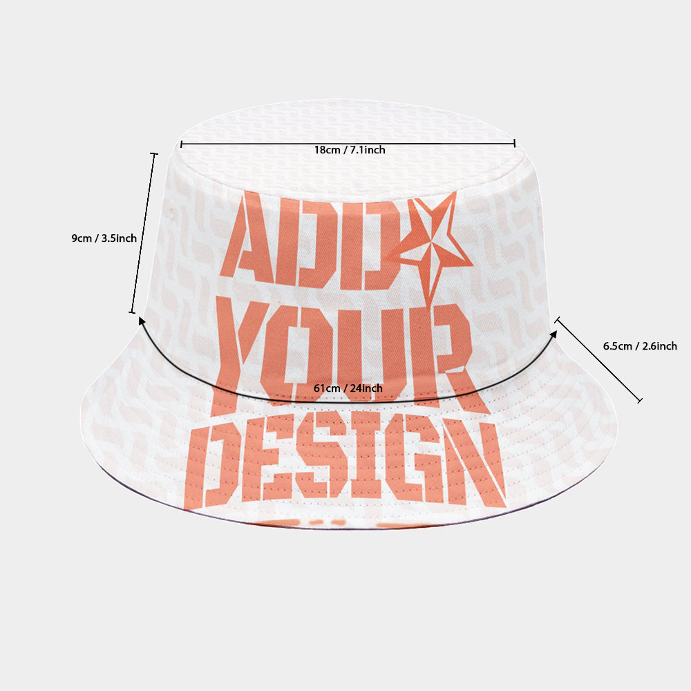 Bucket Hat Orange Striped "Whatta Hit" Themed