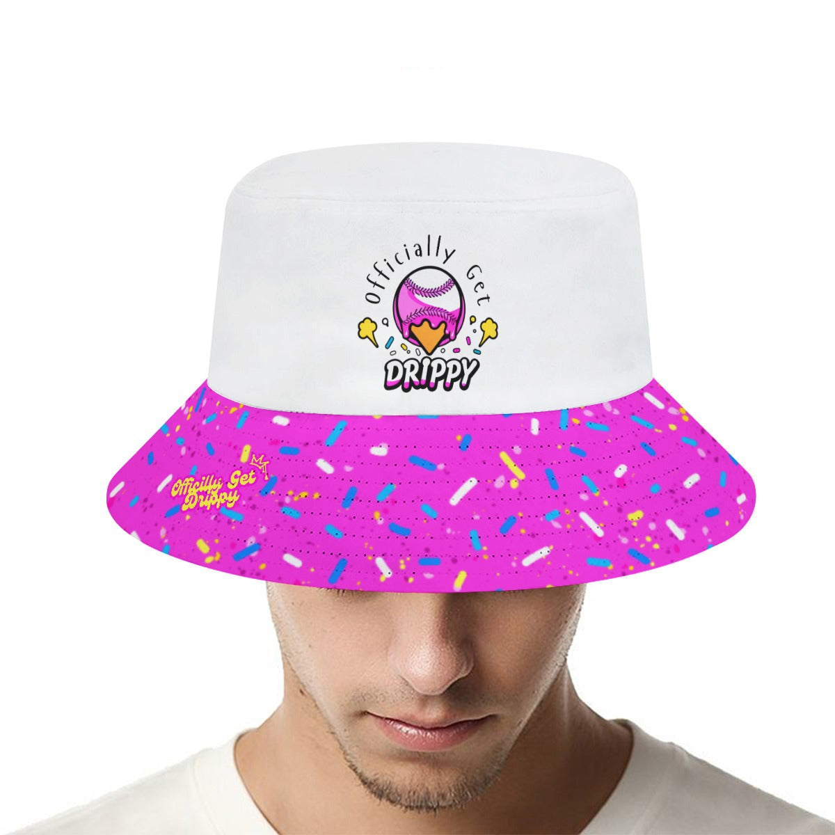 Ice Cream Bucket Hat - Pink