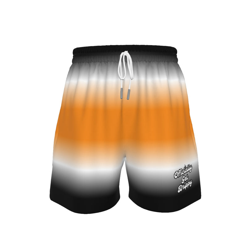 Orange Black and White Ombre Sport Shorts (All Sizes)