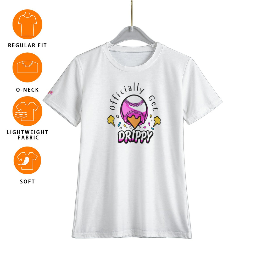 Pink Ice Cream Softball T-Shirt + Tops (All Sizes)