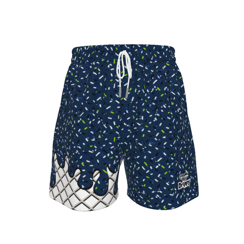 Navy and Lime Green Ice Cream Sport Shorts (All Sizes)