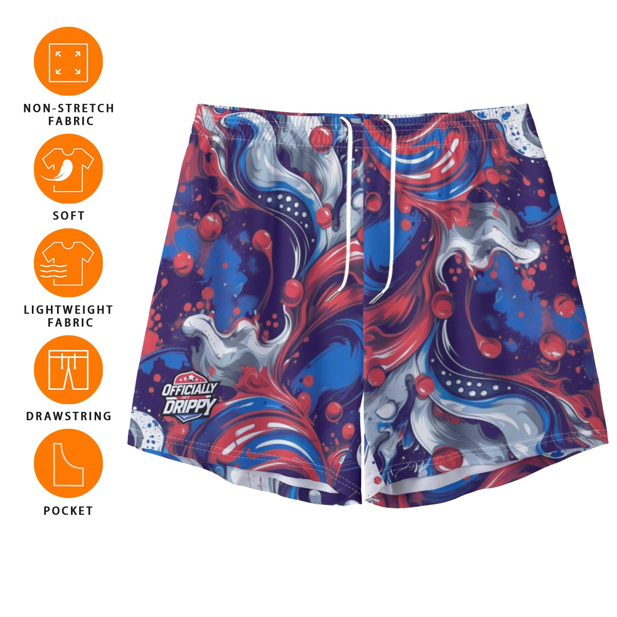 USA Swirls Sport Shorts (All Sizes)