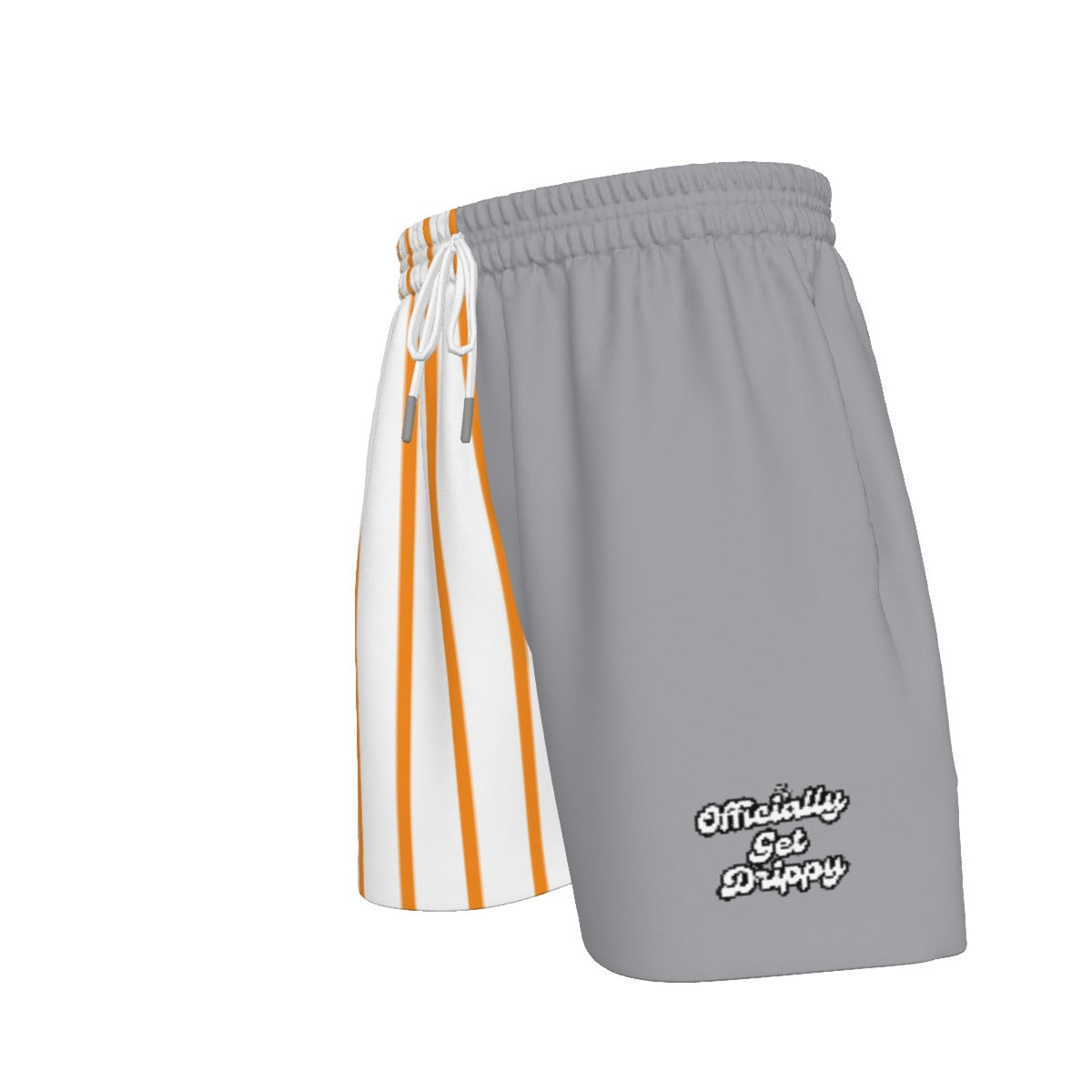 Color block Pinstripe Orange and Gray Sport Shorts (All Sizes)