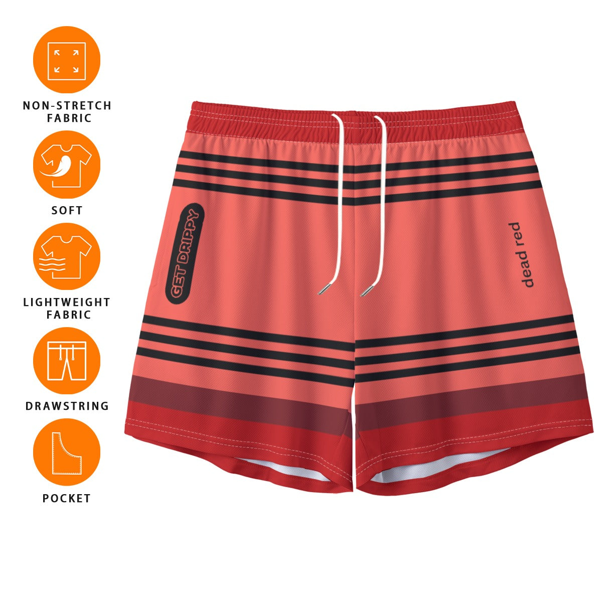 Red Crayon Sport Shorts (All Sizes)