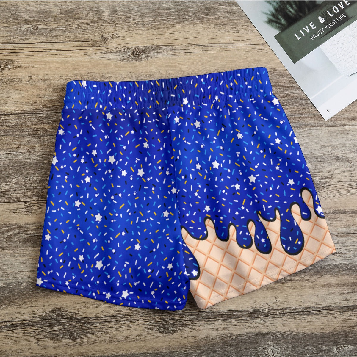 Blue and Gold Ice Cream w/Stars Sport Shorts (All Sizes)