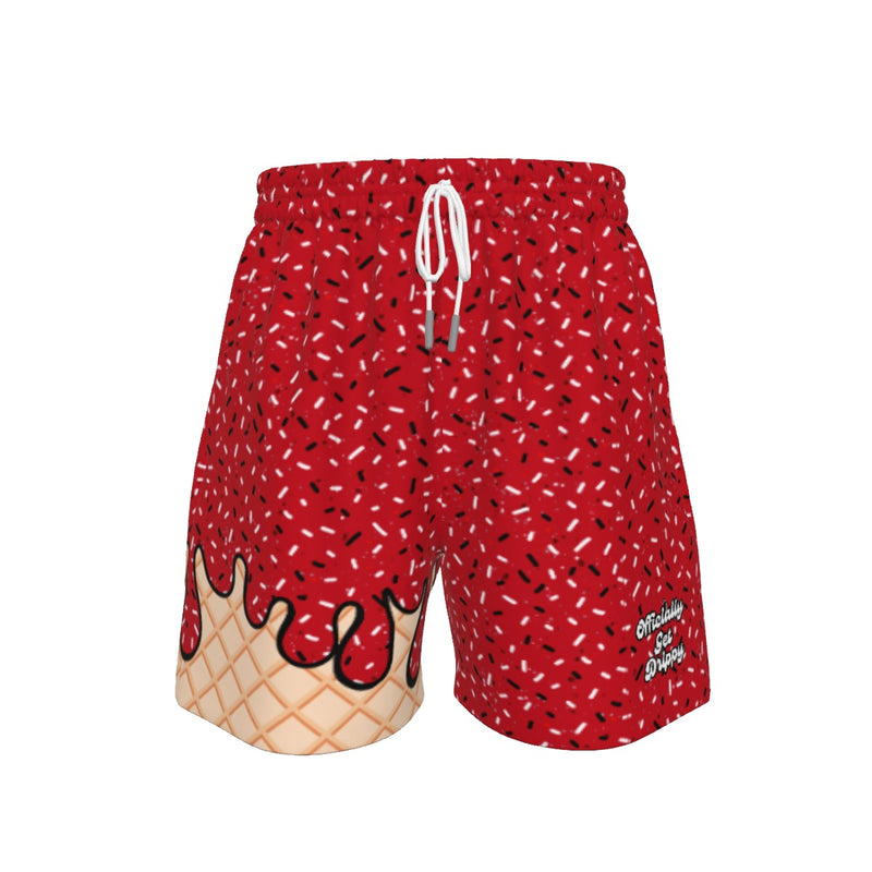 Dark Red Ice Cream Sport Shorts (All Sizes)