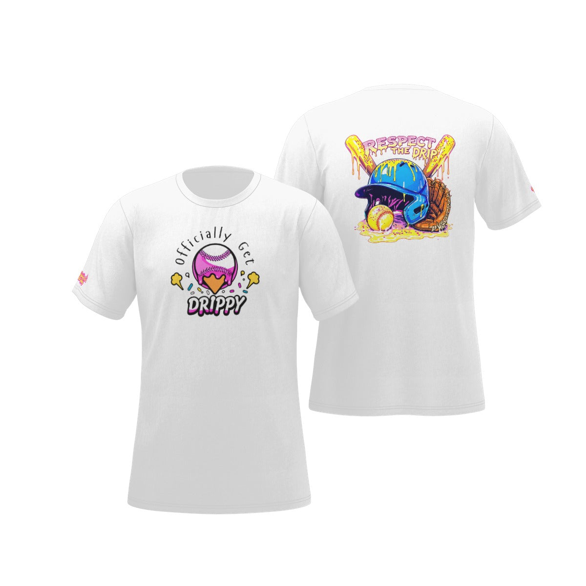 Pink Ice Cream Softball T-Shirt + Tops (All Sizes)