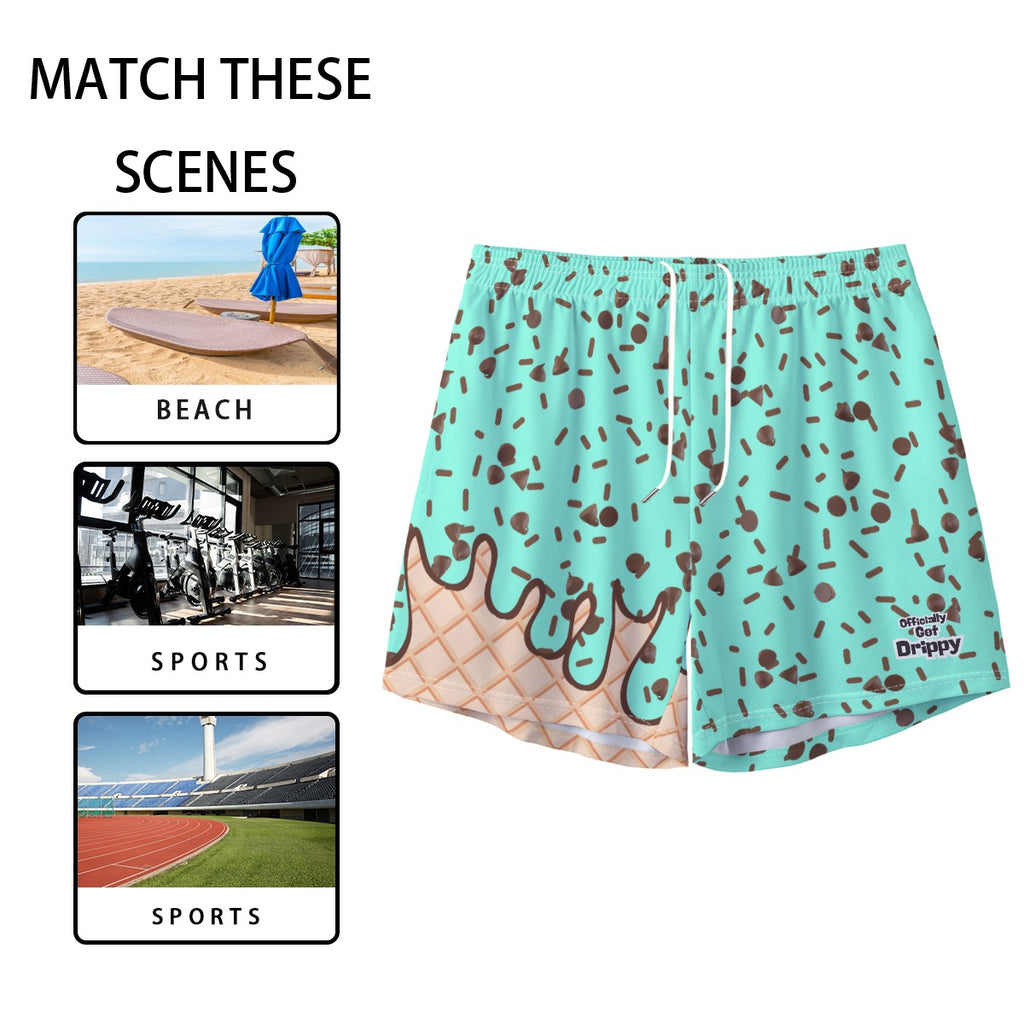 Mint Chocolate Chip Ice Cream Shorts (All Sizes)