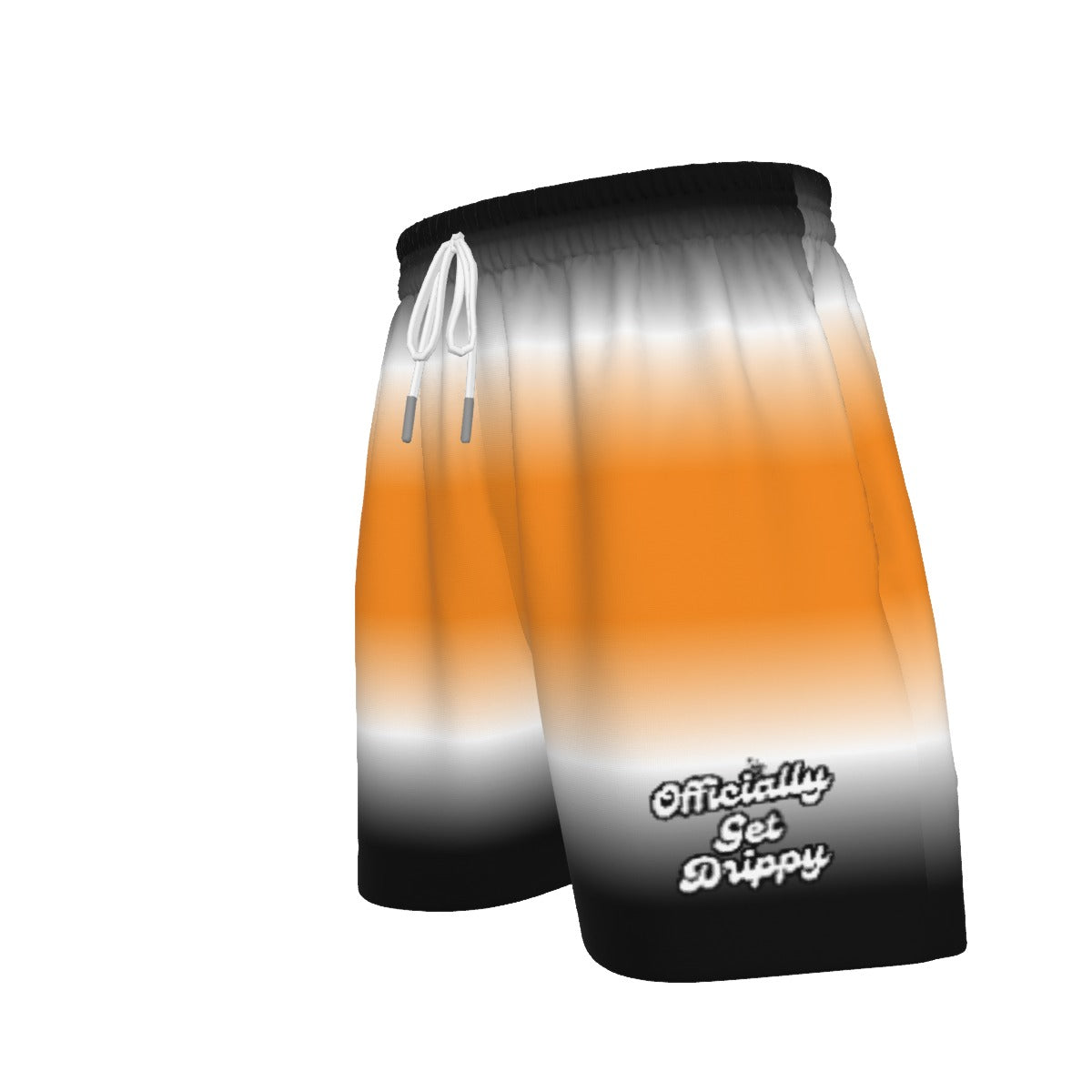 Orange Black and White Ombre Sport Shorts (All Sizes)