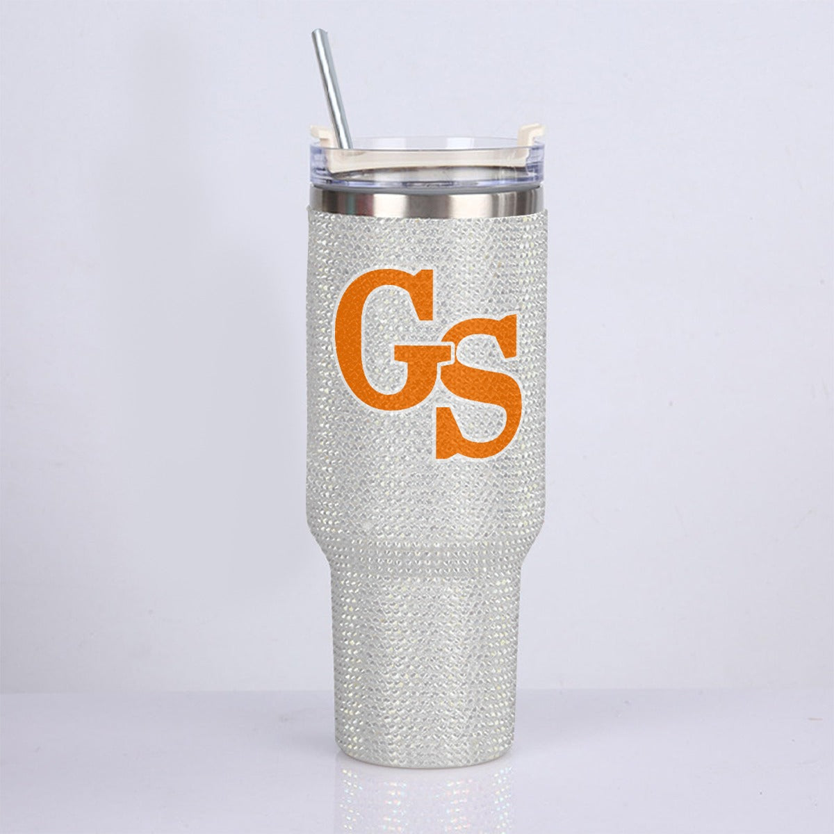 GS 40oz Diamond Cup With Stainless Steel Straw
