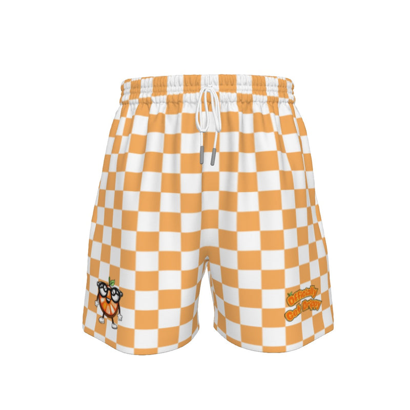 Orange Checkered Sport Shorts (All Sizes)
