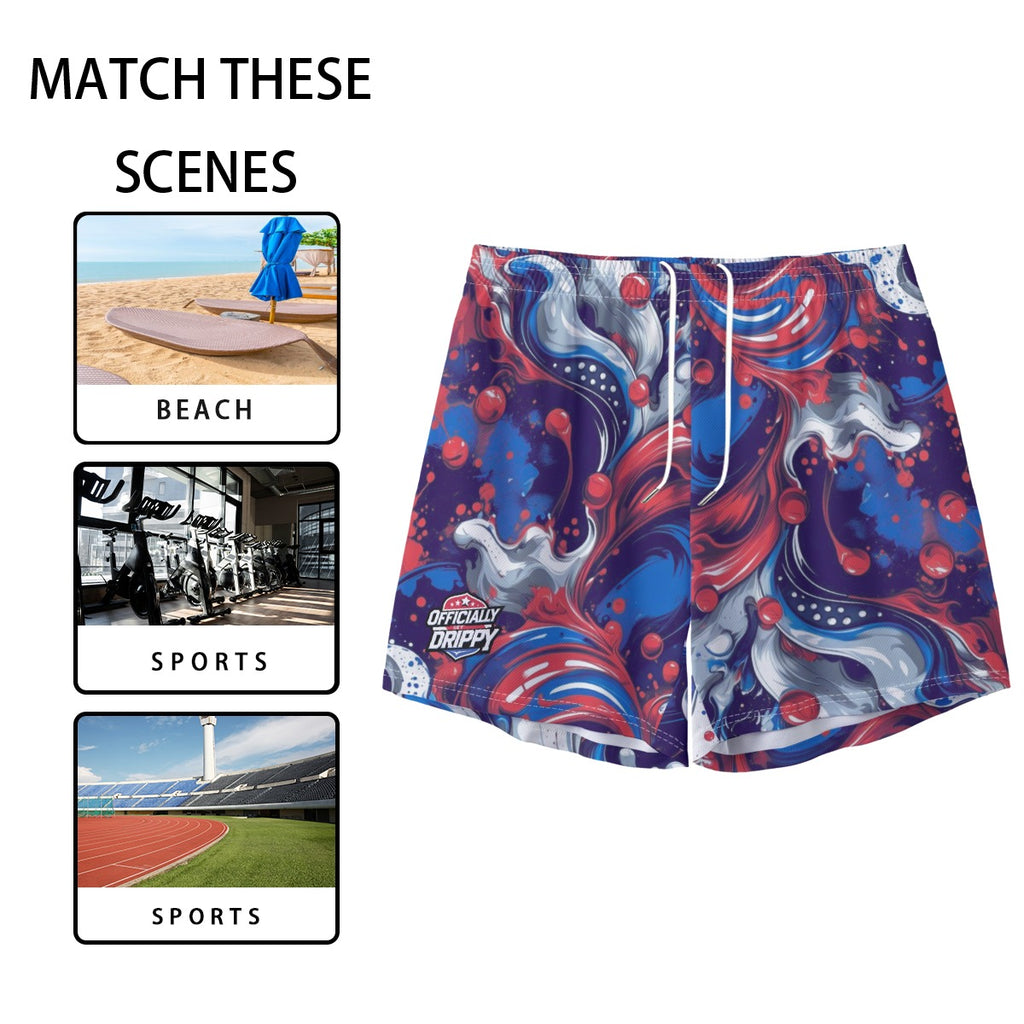 USA Swirls Sport Shorts (All Sizes)