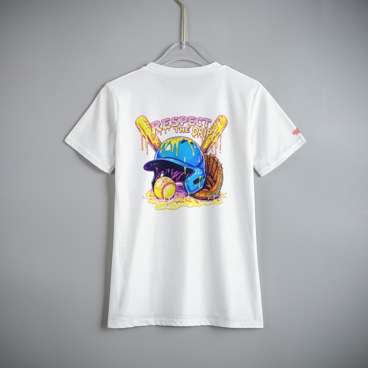 Pink Ice Cream Softball T-Shirt + Tops (All Sizes)