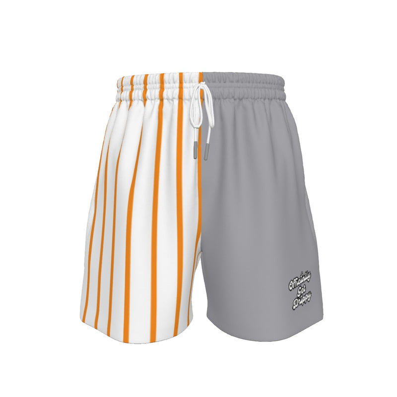 Color block Pinstripe Orange and Gray Sport Shorts (All Sizes)
