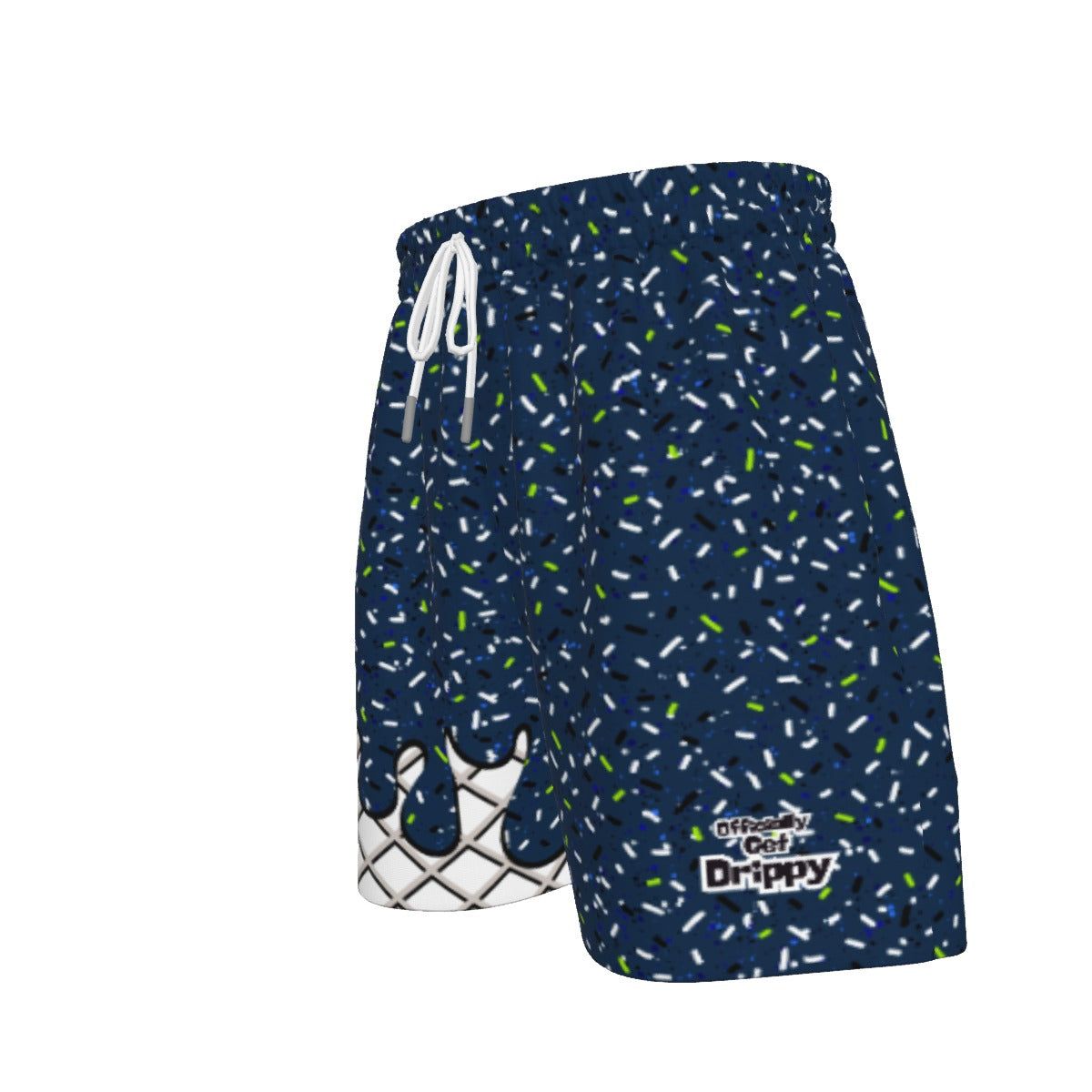 Navy and Lime Green Ice Cream Sport Shorts (All Sizes)