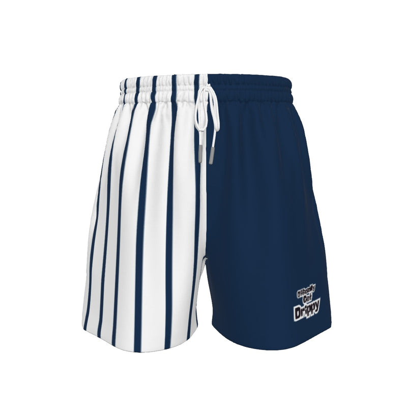 Color Block Navy Pinstripe Boys Sport Shorts (All Sizes)