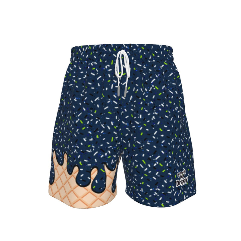 Navy and Lime Green Ice Cream Sport Shorts (All Sizes)