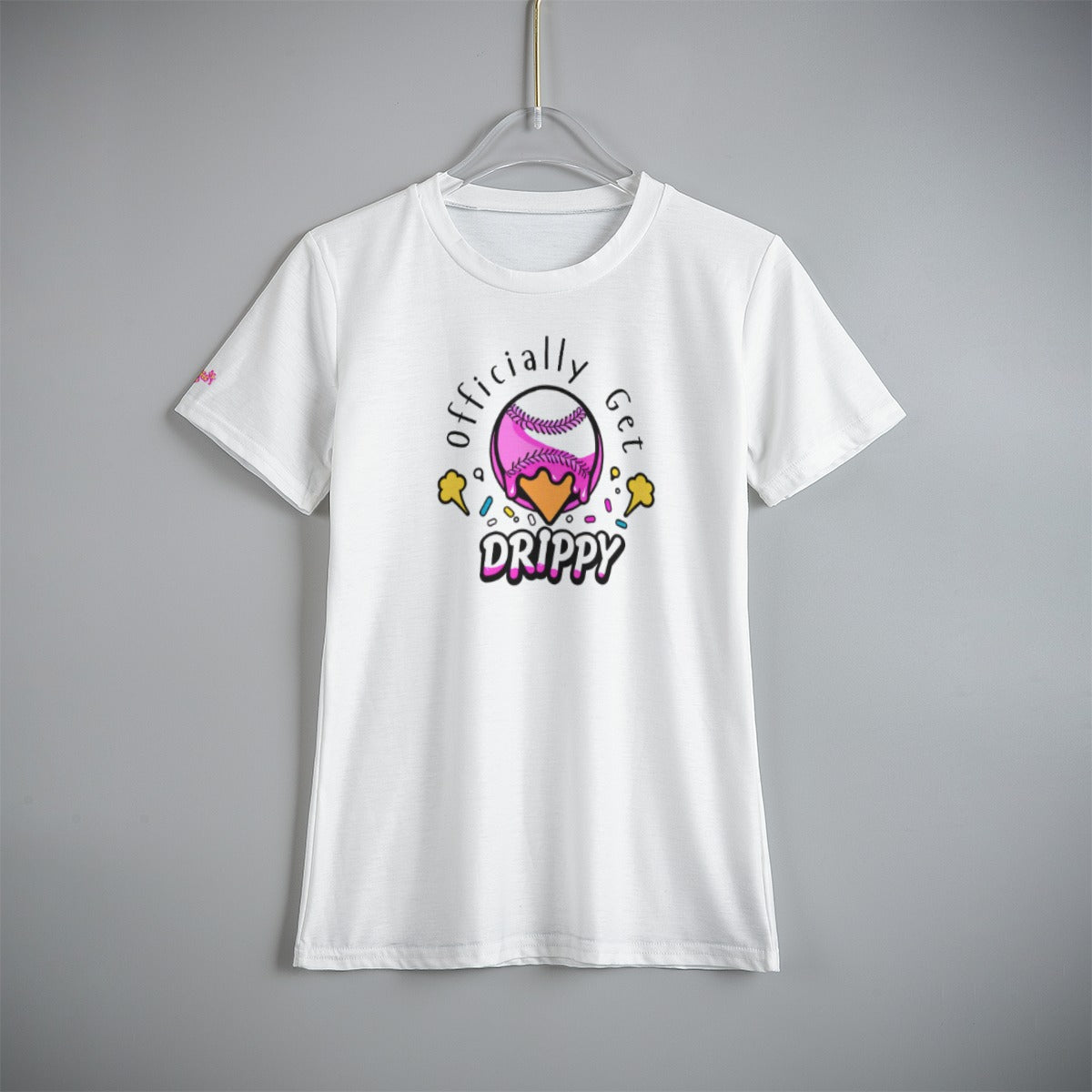 Pink Ice Cream Softball T-Shirt + Tops (All Sizes)
