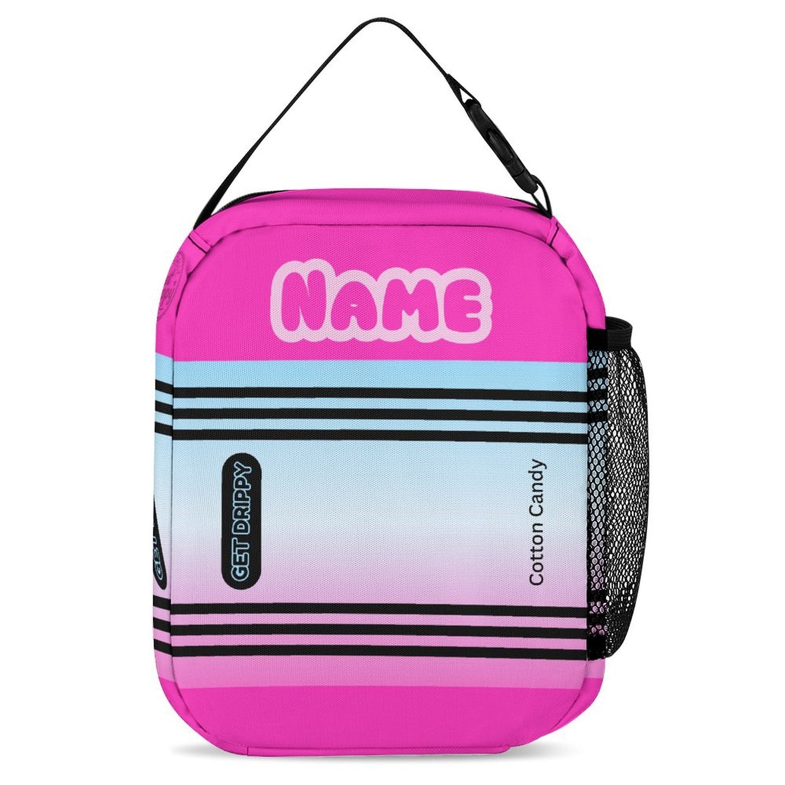 Cotton Candy Crayon Portable Insulated Lunch Bag