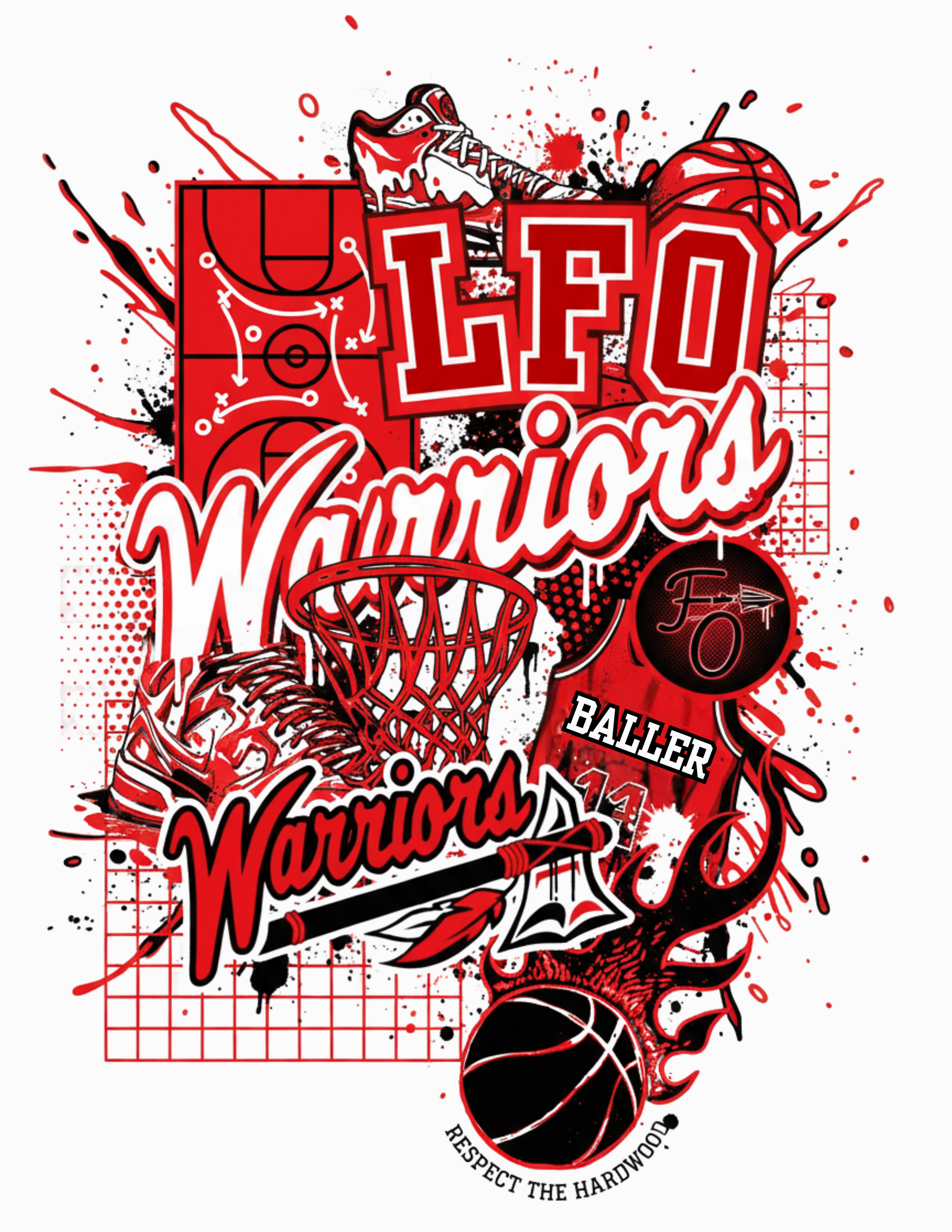 Warrior's Basketball Logo 4