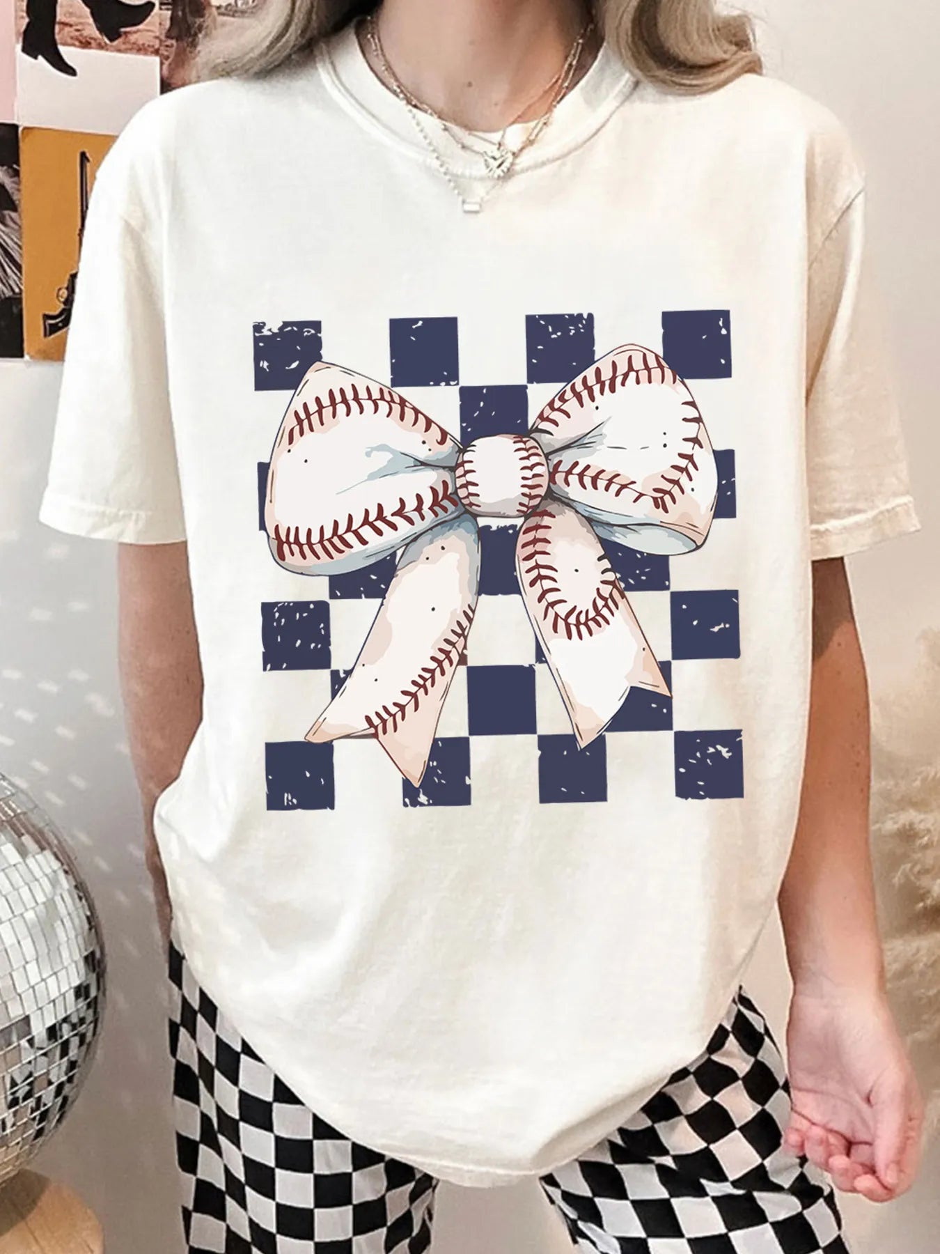 checkered bowknot shirt, bowknot t-shirt, checkered graphic tee, crew neck bow shirt, girls checkered shirt, women’s bow shirt, cute checkered tee, bowknot graphic tee, crew neck t-shirt, stylish bowknot shirt, checkered bow tee, girly checkered shirt, soft graphic t-shirt, pastel bow shirt, pink bow shirt, y2k bow shirt, bow graphic tee, vintage bow tee, cute bow shirt for girls, youth bow t-shirt, trendy checkered tee, all over print bow shirt, kawaii bow shirt, fashion checkered tee, crew neck checkered 