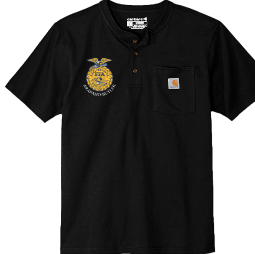 A-B FFA Carhartt® Short Sleeve Henley T-Shirt