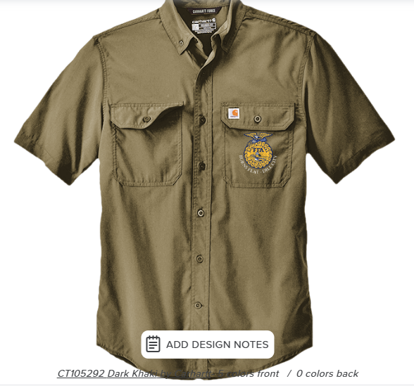 BFDC FFA Carhartt® Short Sleeve Shirt