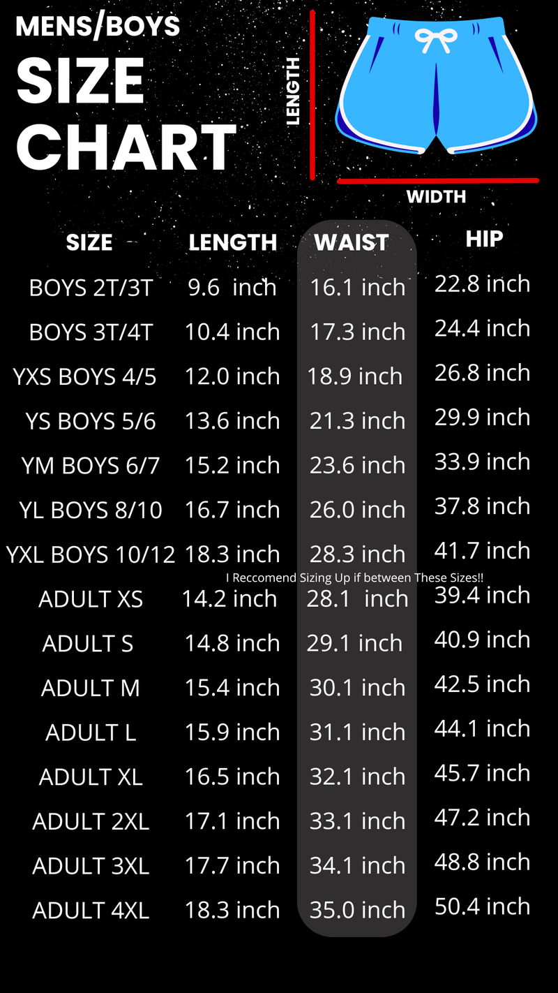 Male Size Chart