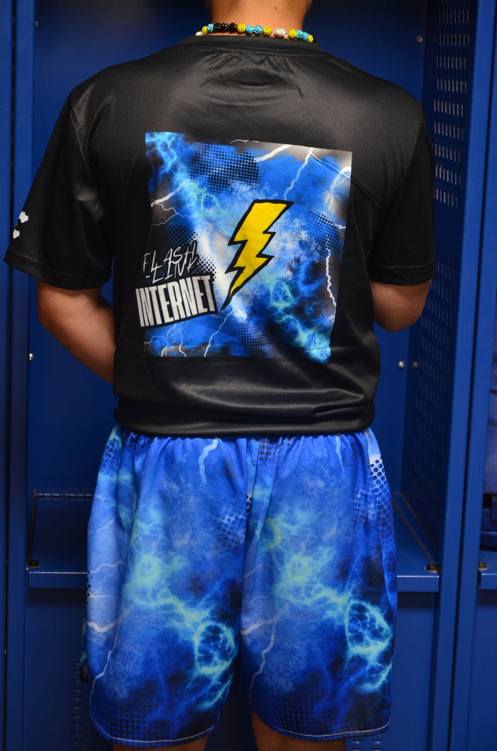 Blue Lightning T-Shirt + Tops (All Sizes)