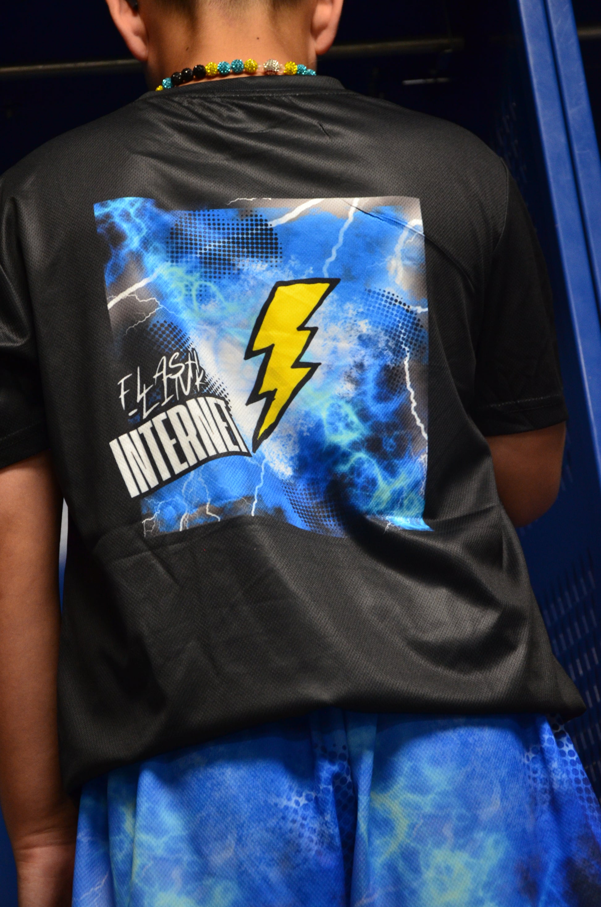 Blue Lightning T-Shirt + Tops (All Sizes)
