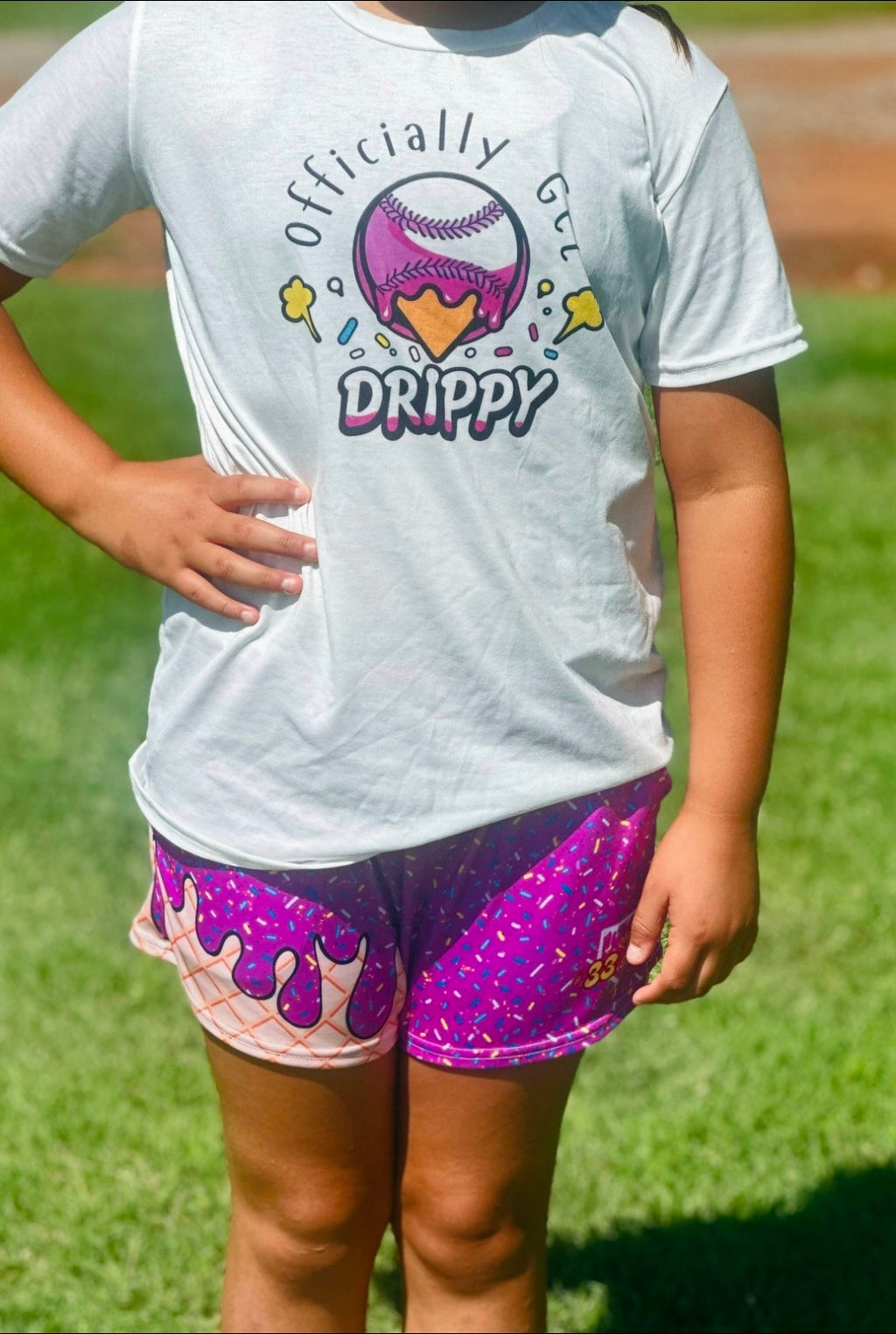 Pink Ice Cream Sports Shorts (All Sizes)