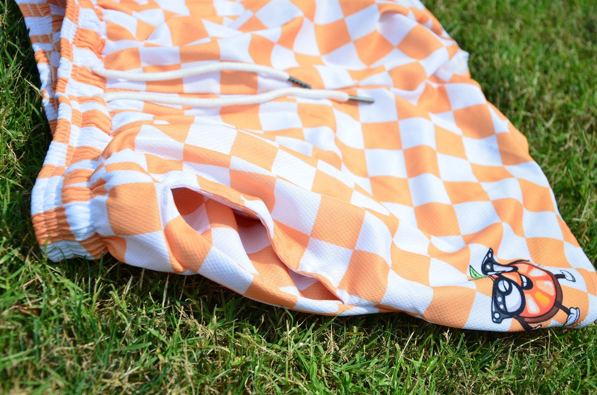 Orange Checkered Sports Shorts (All Sizes)